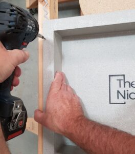 How to install a shower niche bathroom niche into framework